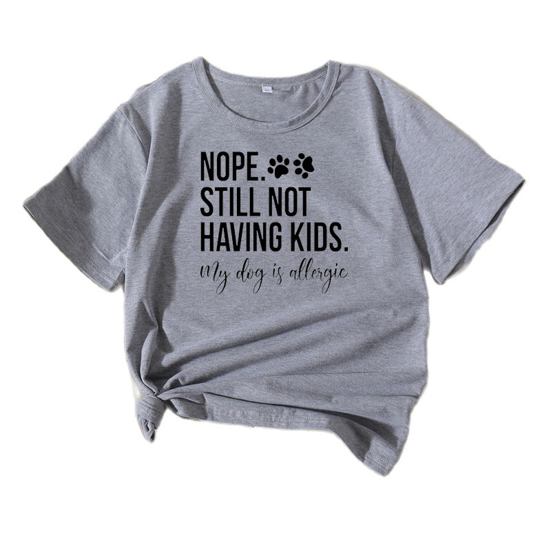 Kvinder Humoristisk Kæledyrelsker Grafik T-Shirt Stilla
