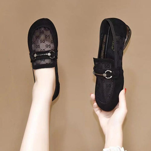 Dame stilfulde loafers med moderne mesh-overmateriale og glitrende accent Stilla