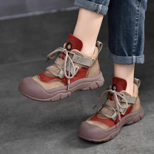 Dame Outdoor Sneakers i sporty design med elastisk snørresystem og skridsikker sål Stilla
