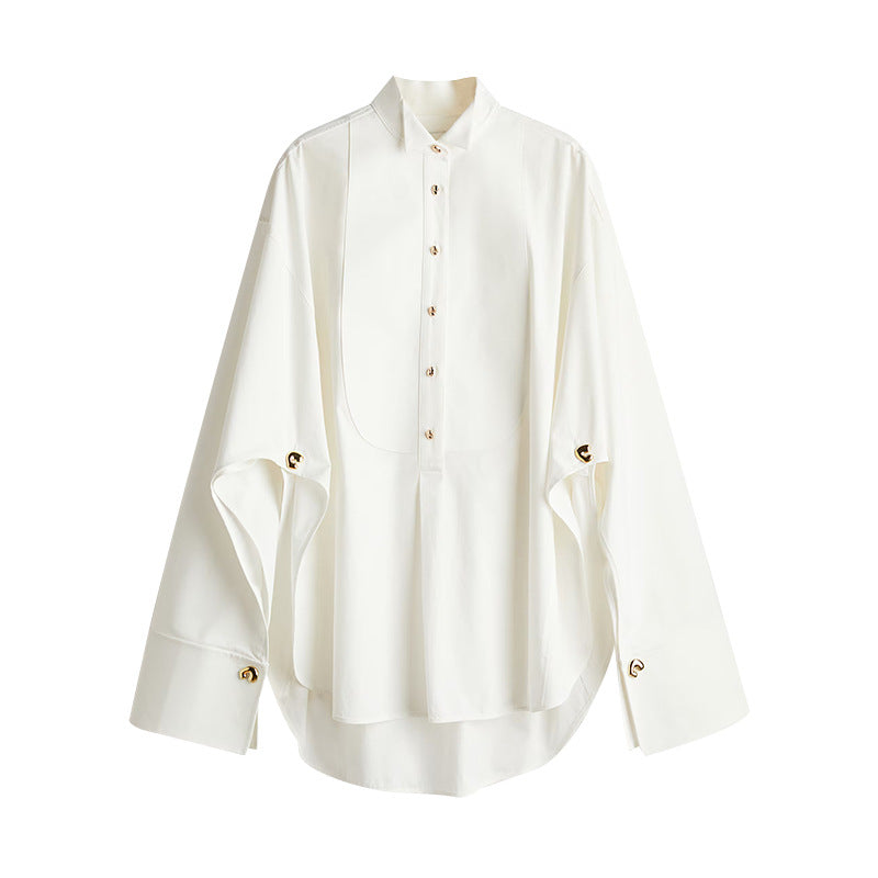 Dame Mode Skjorte Bluse med Voluminøse Ærmer Stilla