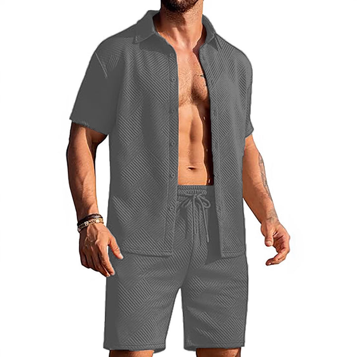 Herrer moderne shorts og top sæt med struktureret design Stilla