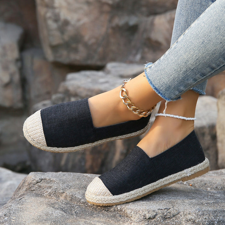 Dame Espadrillos med holdbar jute-sål og enkelt design Stilla
