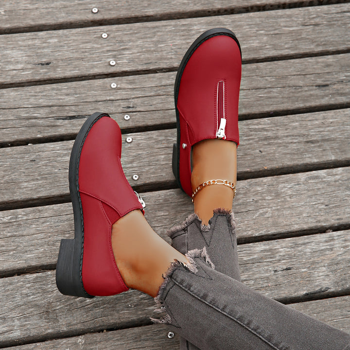 Dame trendy clogs med elegant lynlås og skridsikker sål Stilla