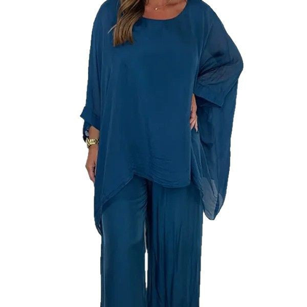 Damer Elegant ensemble lavet af flydende stof med bred pasform Stilla