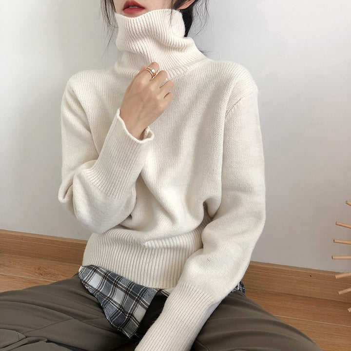 Femme Høj-Hals Lagdelt Strikpullover Stilla