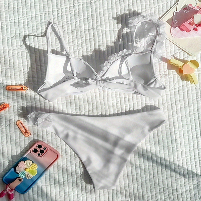 Dame Bikiniset med florale udsmykninger Skovae