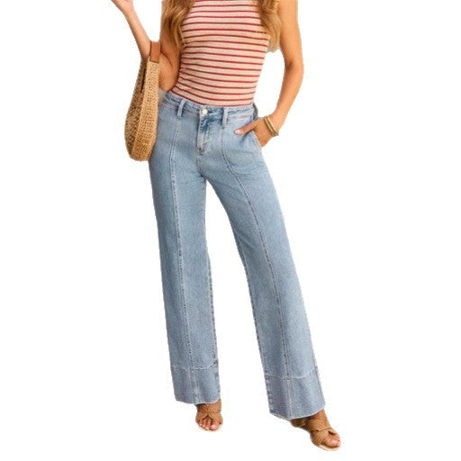 Dame løse jeans med høj talje og afslappet snit Stilla