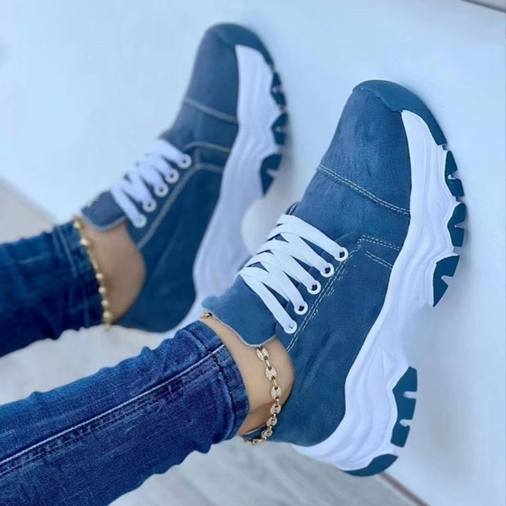 Dame Chunky Sneakers i sporty design med skridsikker sål og åndbart overmateriale Stilla