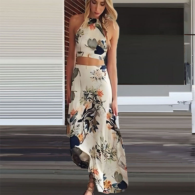 Femme Floral Print To-delt Sæt Stilla