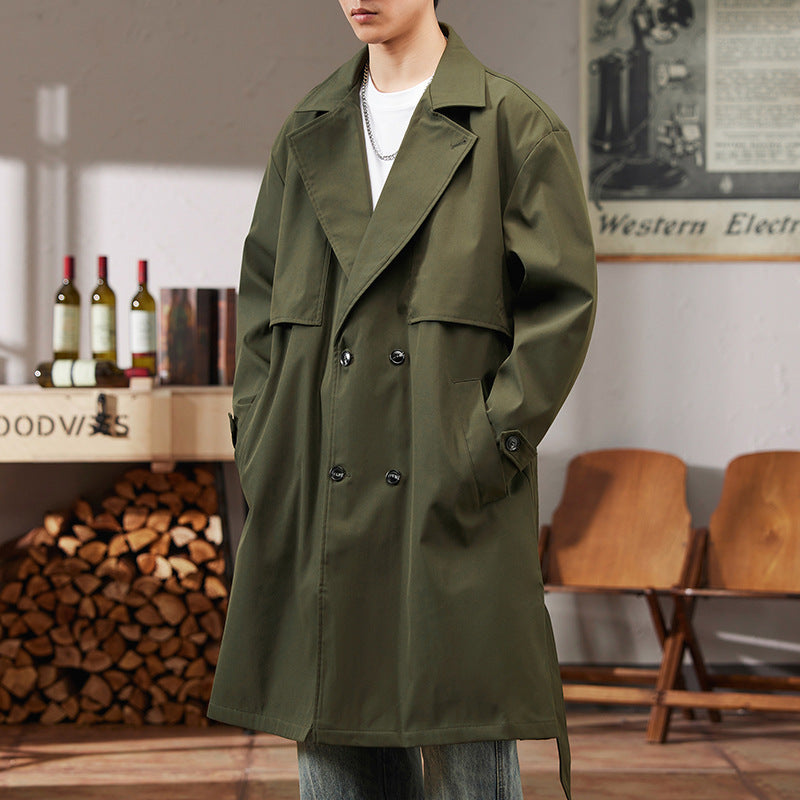 Herrer Longline Trenchcoat med justerbar pasform Stilla