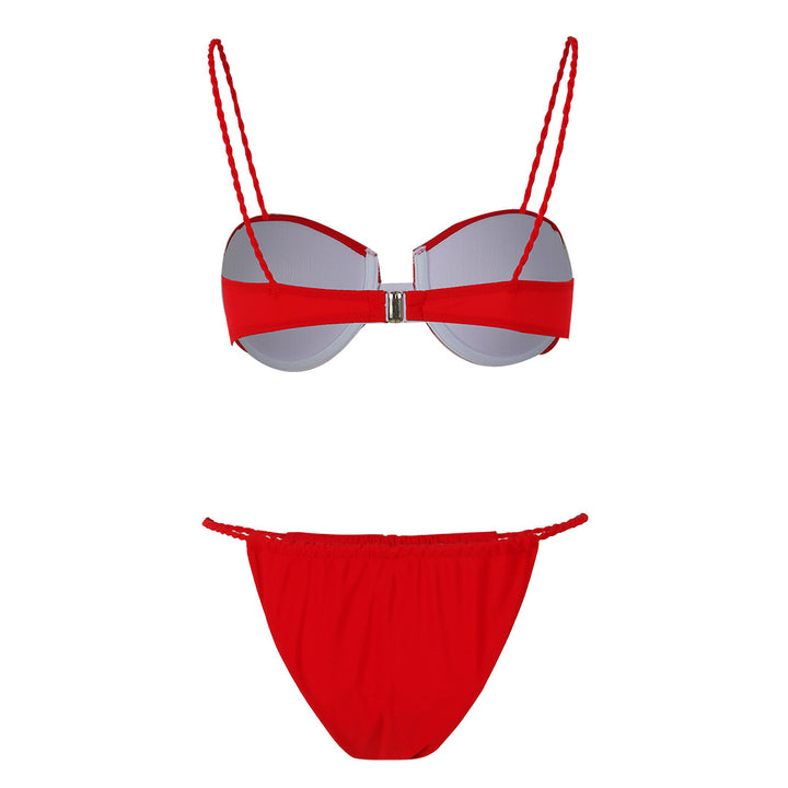 Dame bikini-sæt med smagfulde volangdetaljer og justerbare stropper Stilla
