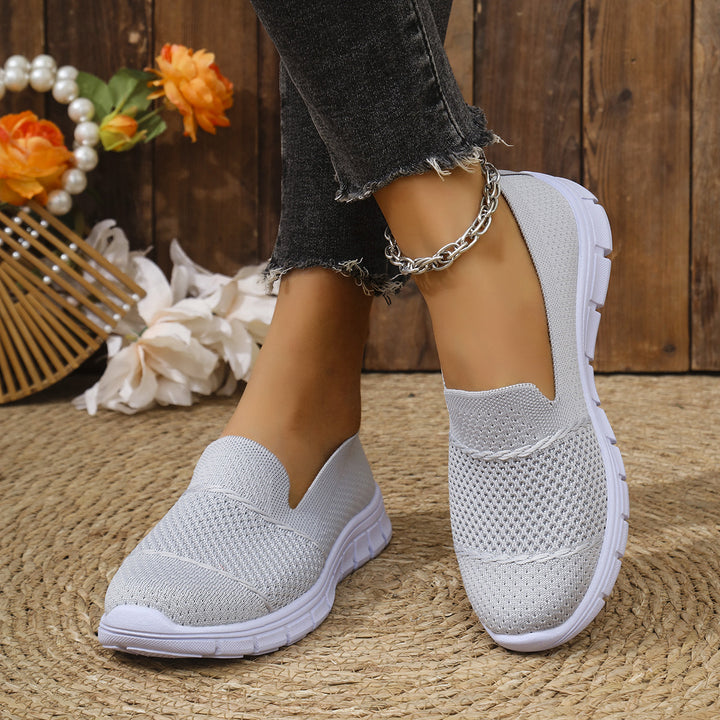 Dame åndbare Slip-On sneakers med elastisk overdel og fleksibel sål Stilla