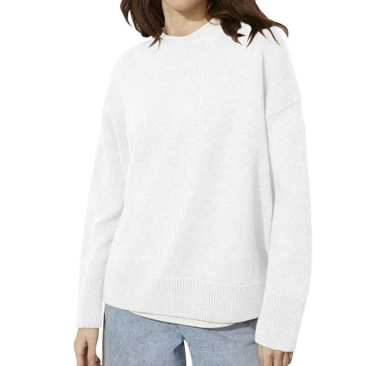 Dame behagelig oversized pullover i hyggeligt strik Stilla