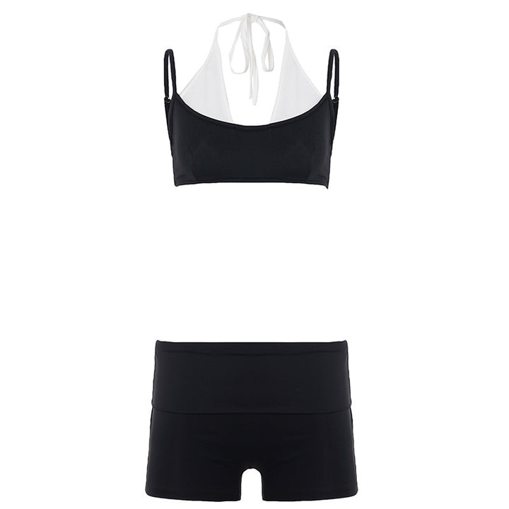 Dame sports-bikini med højtsiddende shorts og justerbare stropper Skovae