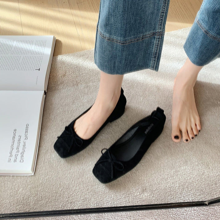 Kvinder Ballerina Flats i dyreprint med sløjfe-detalje Stilla
