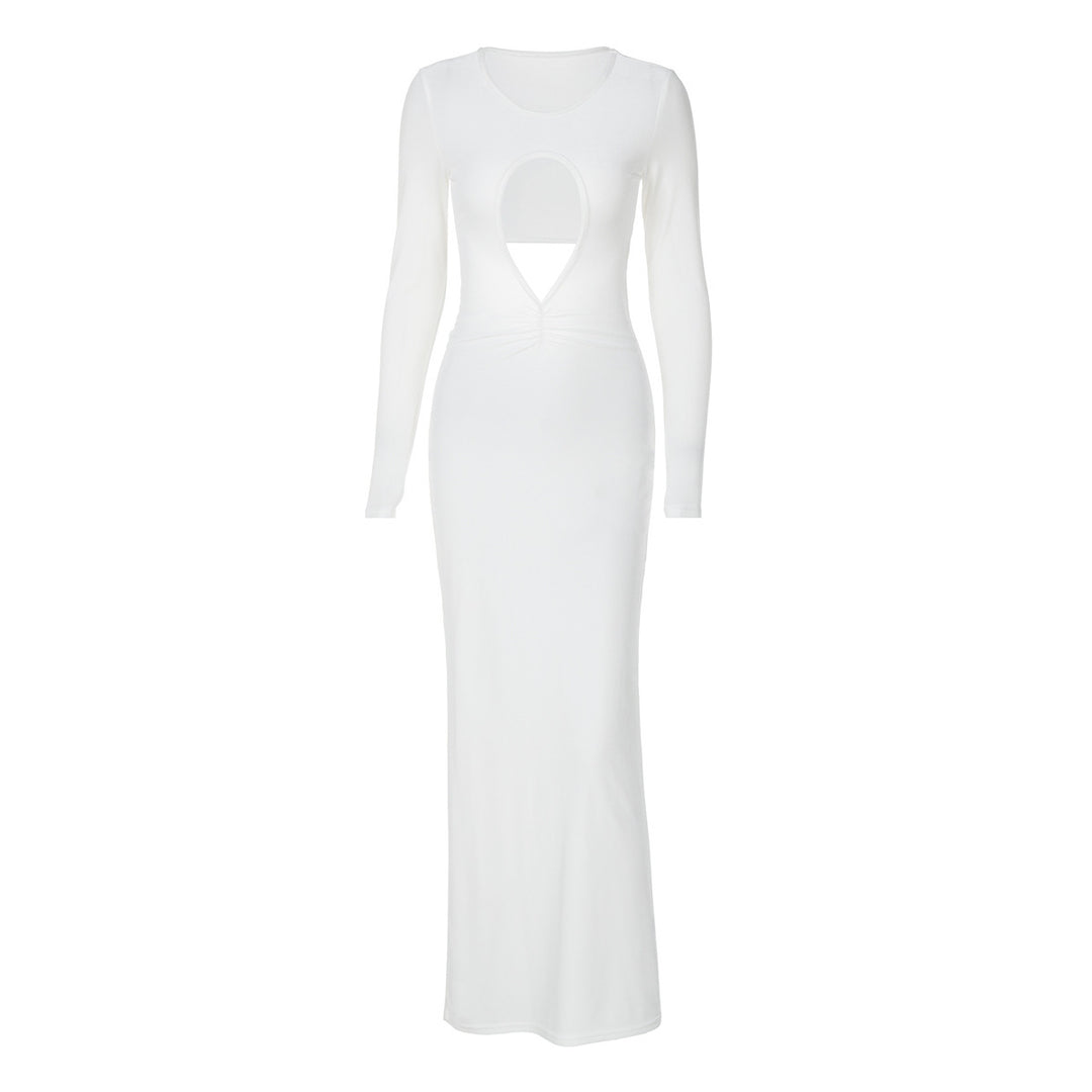 Dame Elegant Maxikjole med Cut-Outs og festligt design Stilla