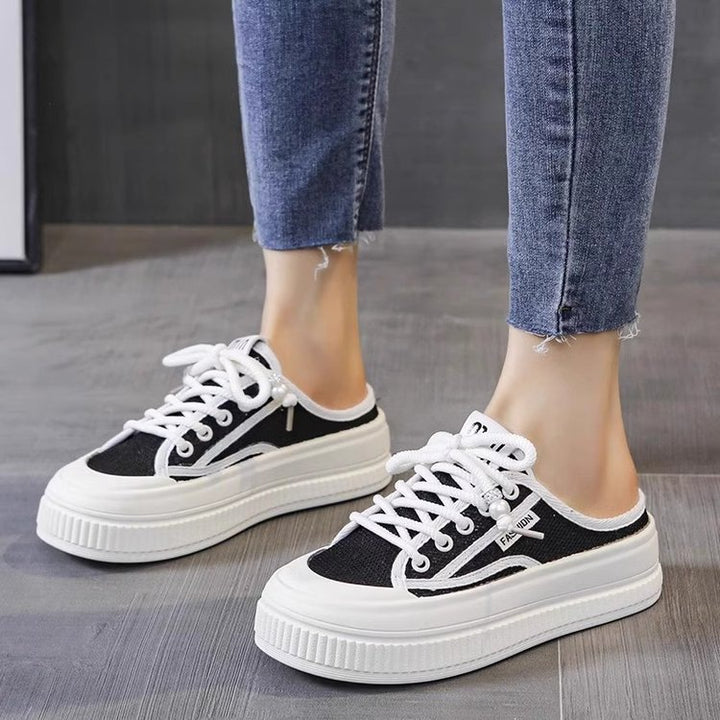 Dame Slip-On Sneakers i moderne design med luftig mesh-overflade og komfortabel plateau sål Stilla