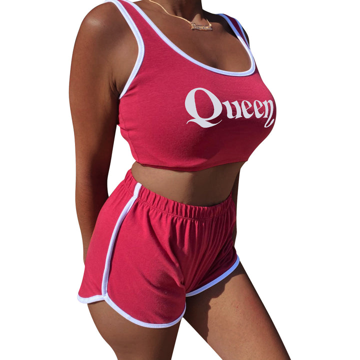 Dame Sportsligt Crop-Top og Shorts Sæt Stilla