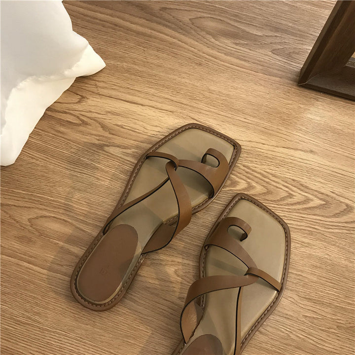 Dame elegante krydsrem slide sandaler Stilla