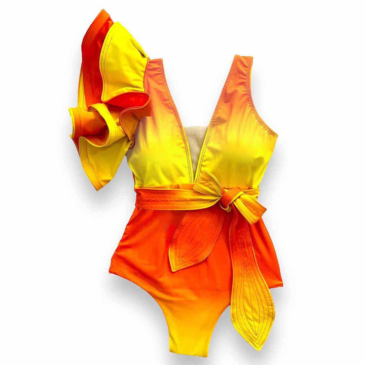 Dame Strandkort med stilfuldt wrap-design og livlig farveovergang Stilla