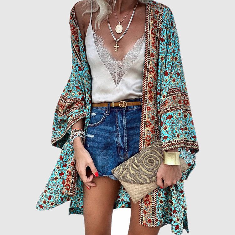 Dame Bohemian Strandkimono Stilla
