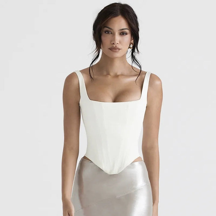 Skovae | Fairy Pink Satin Longline Korselet