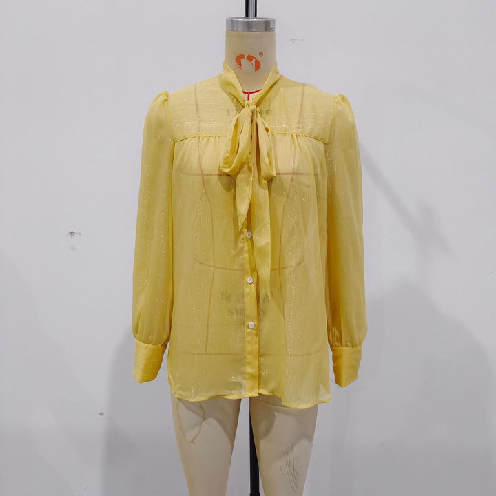 Femme Chiffon Slangebånd Bluse Stilla