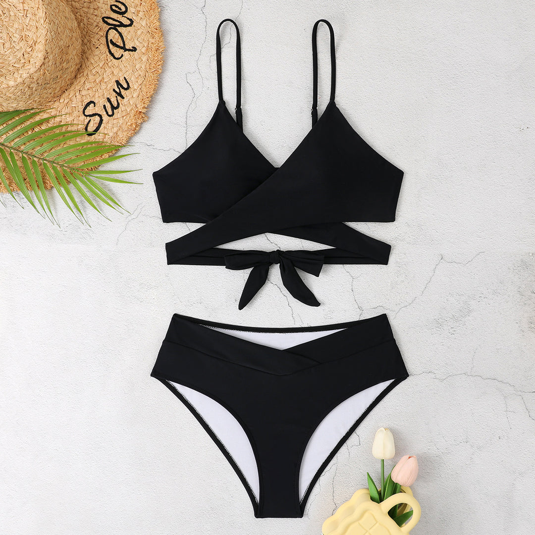Dame Triangel-Bikini med fashionable accenter Skovae