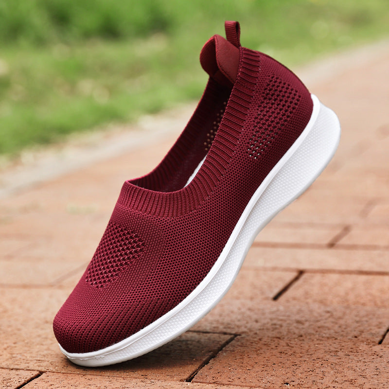 Damer nan nahtløs Slip-On komfortsko med elastisk mesh-overdel og fjederlet EVA-sål Skovae