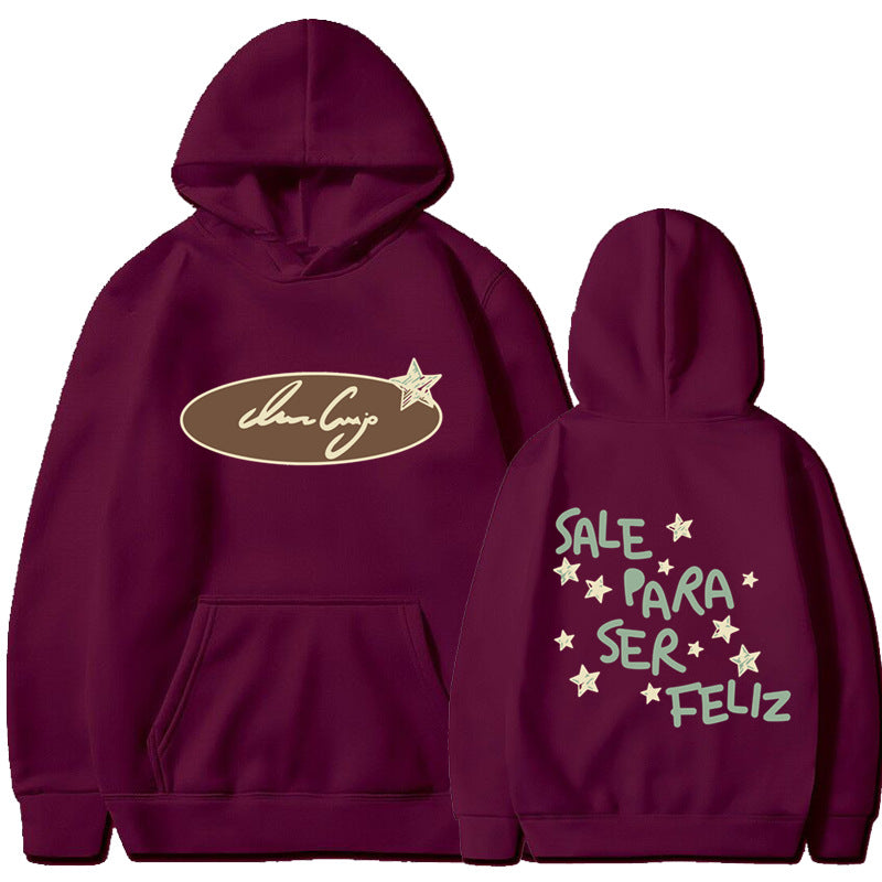 Kvinders hoodie sweatshirt med kreativ skrifttype og iøjnefaldende design Skovae