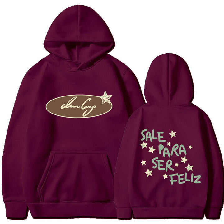 Kvinders hoodie sweatshirt med kreativ skrifttype og iøjnefaldende design Skovae