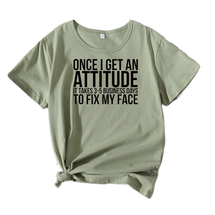 Damer Casual Attitude Statement T-Shirt Stilla