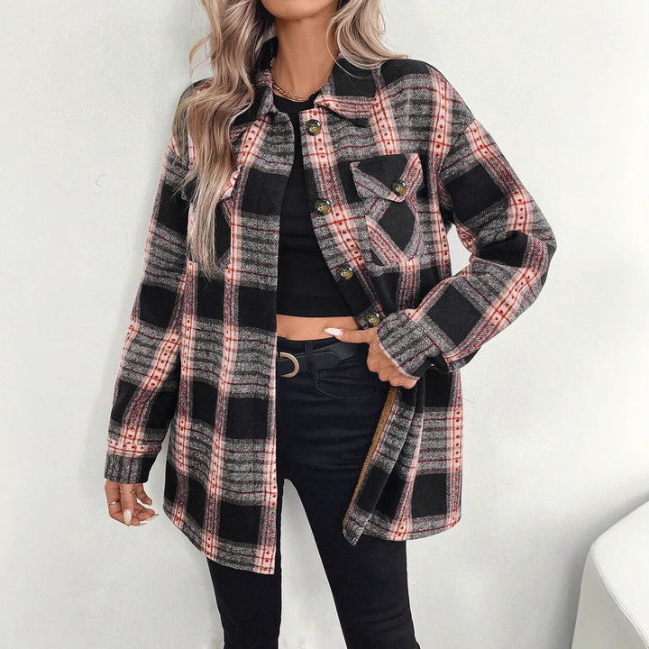 Dame ternet overshirt lavet af blødt flannel stof Stilla