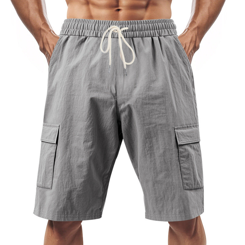 Herren nan teknisk cargo shorts med elastisk tunnelstræk, sikre klaplommer og hurtigttørrende funktionsmateriale Skovae