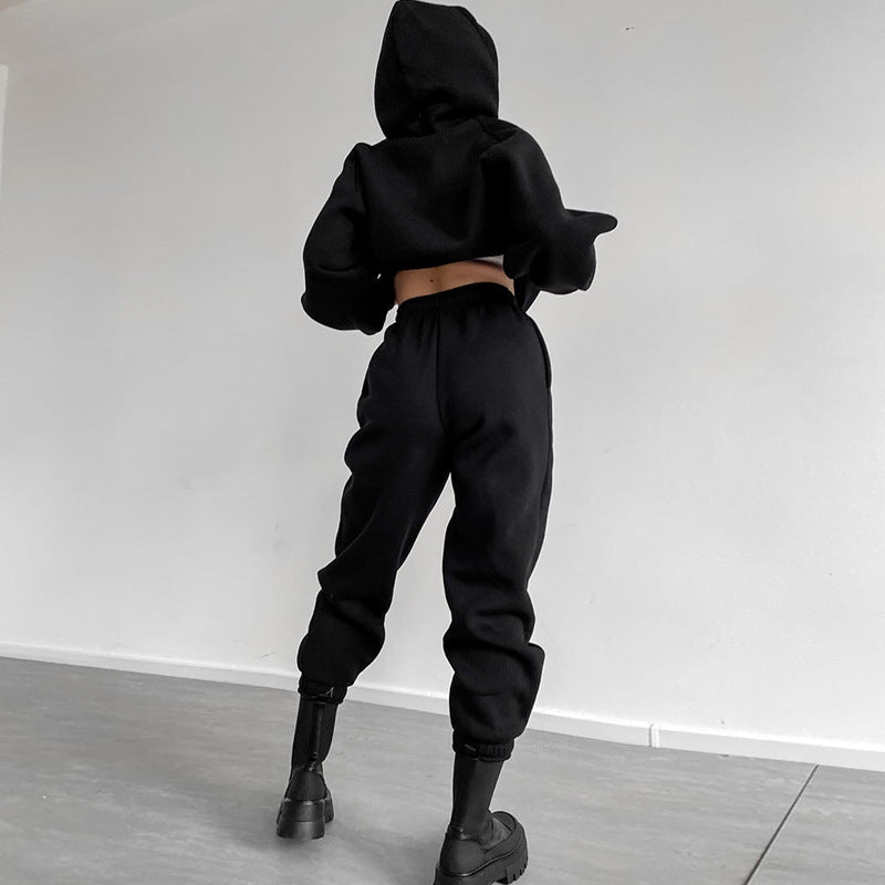 Dame afslappet sweatshirt sæt med løs pasform og elastisk talje Stilla