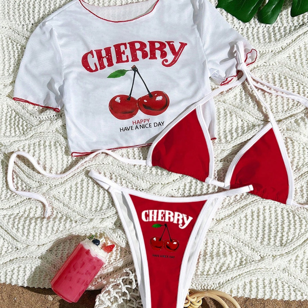 Dame Sporty Bikini med gennemsigtig top Skovae