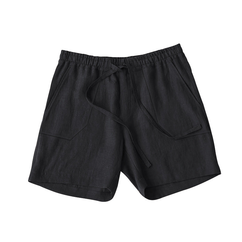 Herrer afslappede linned-shorts med elastisk waistband og praktiske sidelommer Stilla