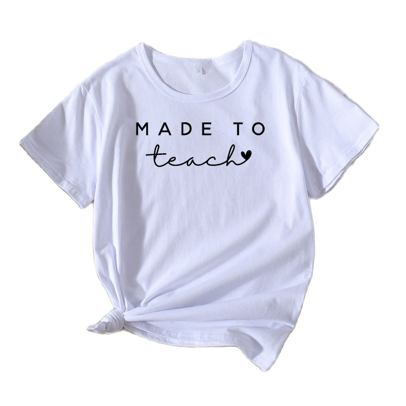Kvinder Grafik Lærer T-Shirt Stilla