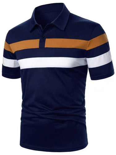 Herren Polo-Shirt med moderne farveblok-detaljer Stilla