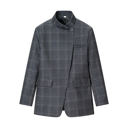 Kvindernes designer blazer med urban ternet mønster Stilla