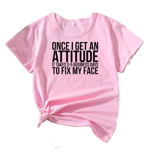 Damer Casual Attitude Statement T-Shirt Stilla