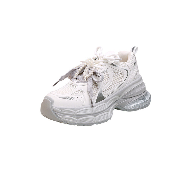 Dame Sporty Sneakers med unikt smykkedetalje og åndbart overmateriale Stilla