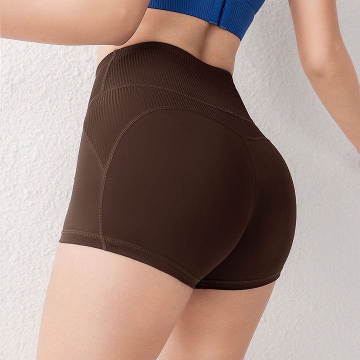 Dame højhalsede fitness shorts med sculpting effekt og åndbart materiale Stilla