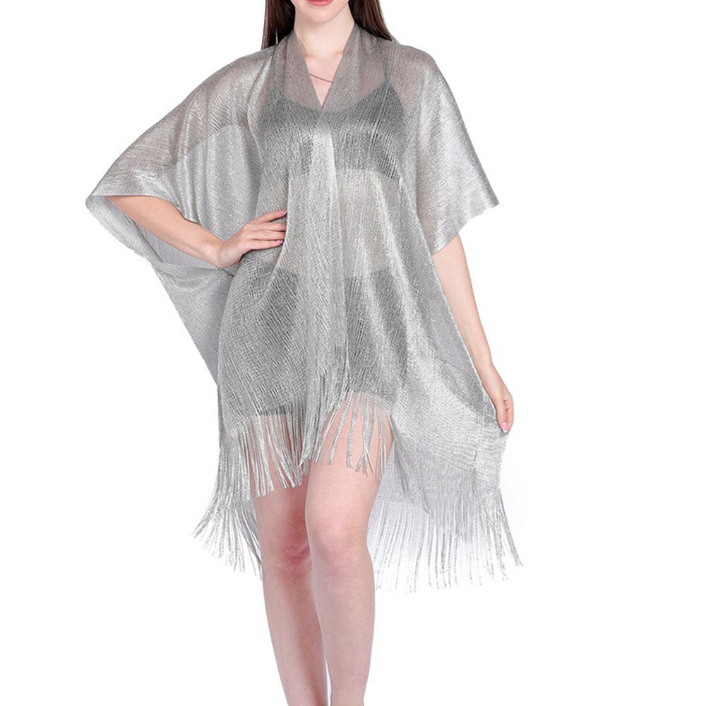 Ladbar gennemsigtig strandkimono til damer Stilla