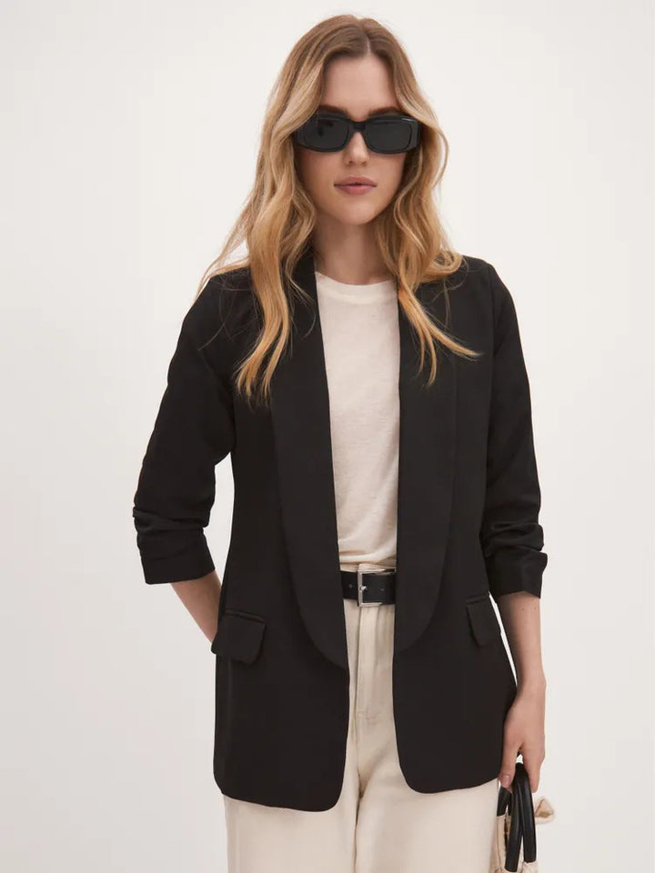 Dame Elegant Oversized Blazer med flot revers og afslappet snit Stilla