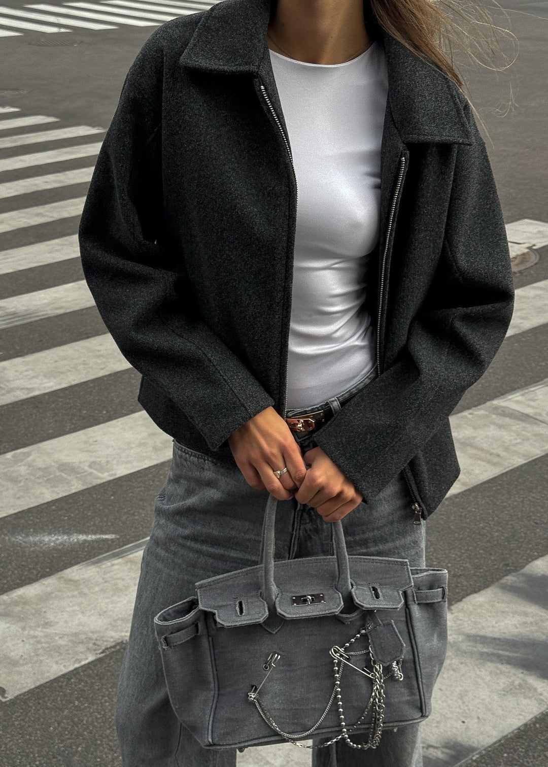 Stilla | Uldblanding Zip-Up Jakke