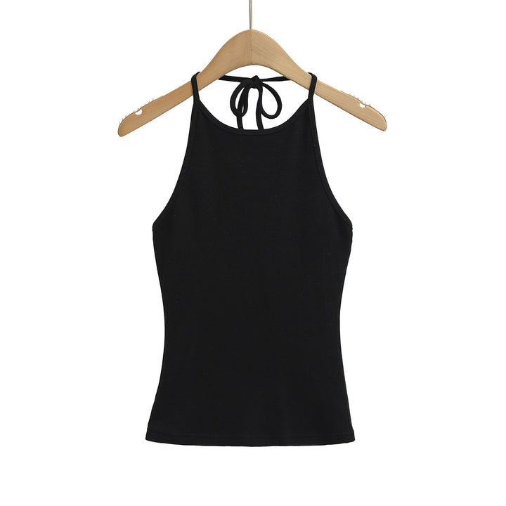 Dame Sporty tanktop med legende rygdetalje og elastisk materiale Stilla