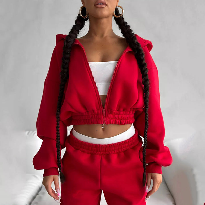 Kvinder Oversized Hoodie med sporty skæring og elastisk talje Skovae