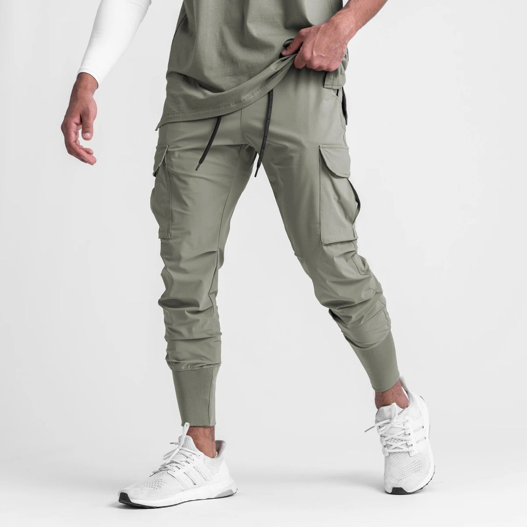 Herrer Multifunktionel Cargo-Bukser med elastiske afslutninger Stilla