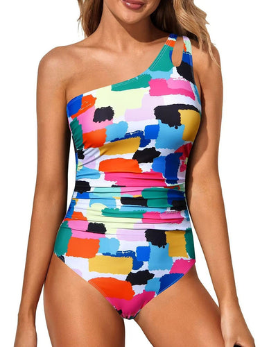 Dame Ensidig Badedragt med Leopardmønster Skovae